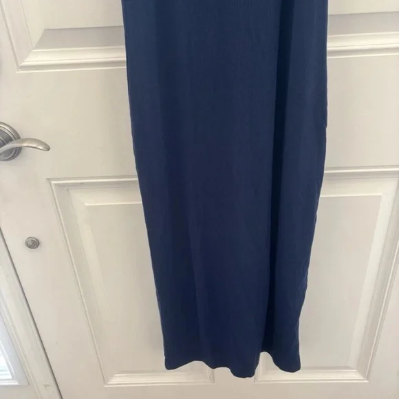 Quince Navy Tencel Rib Knit Sleeveless Dress Small - Picture 7 of 12